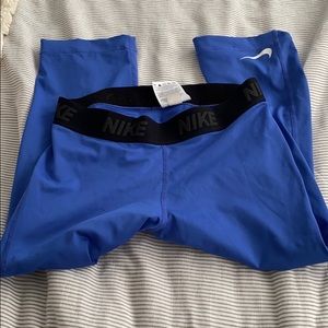 Nike workout tights cobalt blue